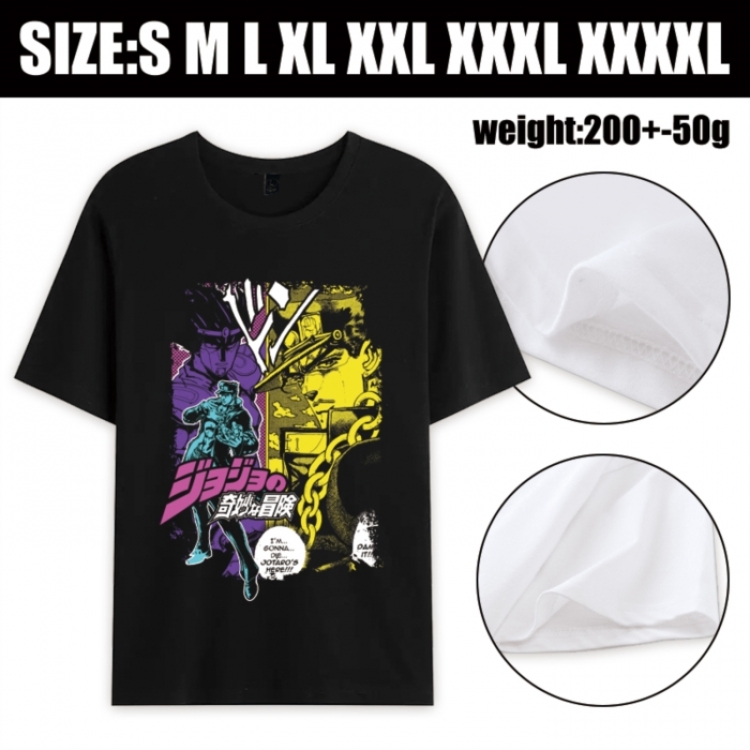 JoJos Bizarre Adventure Anime printed pure cotton short sleeved T-shirt from S to 4XL