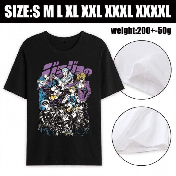 JoJos Bizarre Adventure Anime printed pure cotton short sleeved T-shirt from S to 4XL