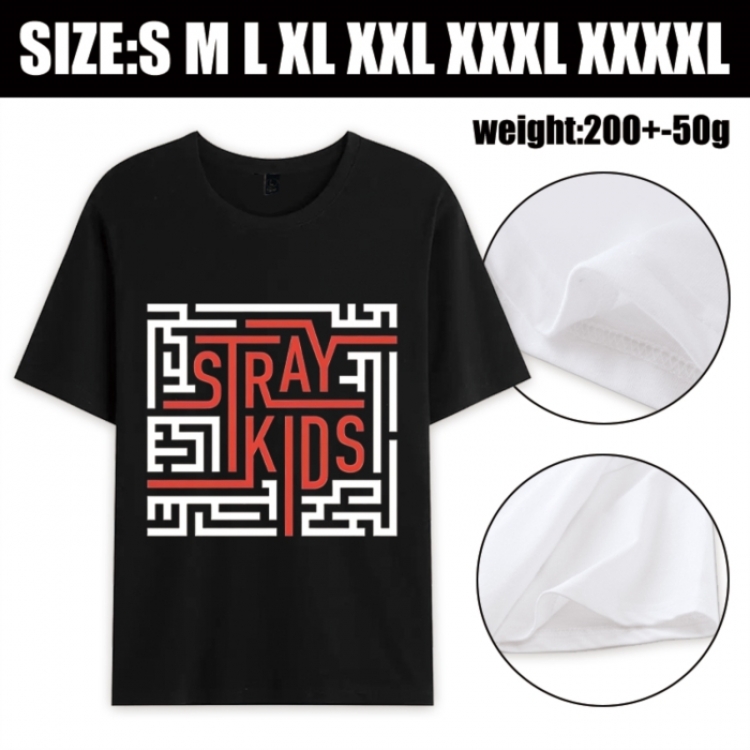 straykids Anime printed pure cotton short sleeved T-shirt from S to 4XL