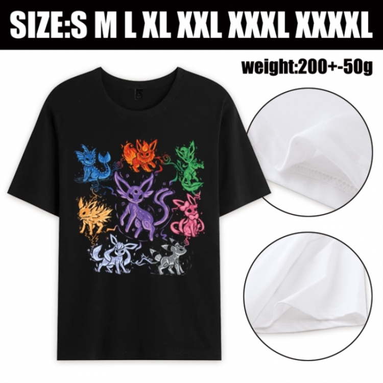 Pokemon Anime printed pure cotton short sleeved T-shirt from S to 4XL