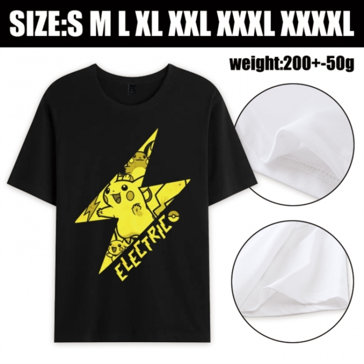 Pokemon Anime printed pure cotton short sleeved T-shirt from S to 4XL