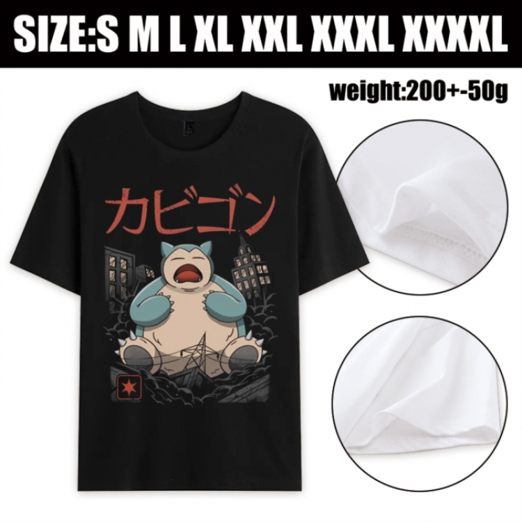 Pokemon Anime printed pure cotton short sleeved T-shirt from S to 4XL