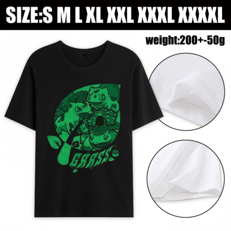 Pokemon Anime printed pure cotton short sleeved T-shirt from S to 4XL