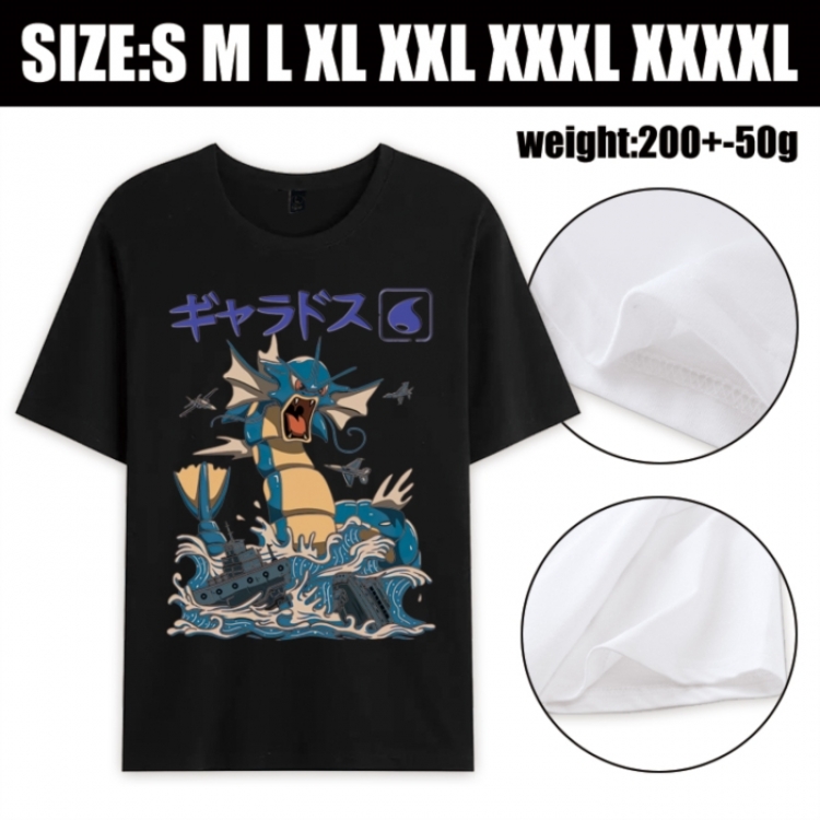 Pokemon Anime printed pure cotton short sleeved T-shirt from S to 4XL