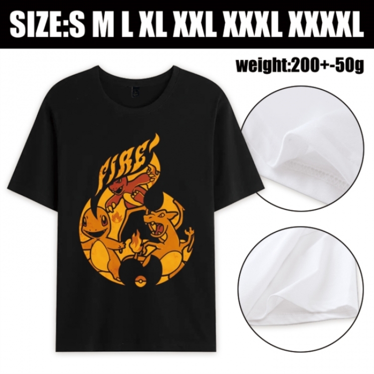 Pokemon Anime printed pure cotton short sleeved T-shirt from S to 4XL