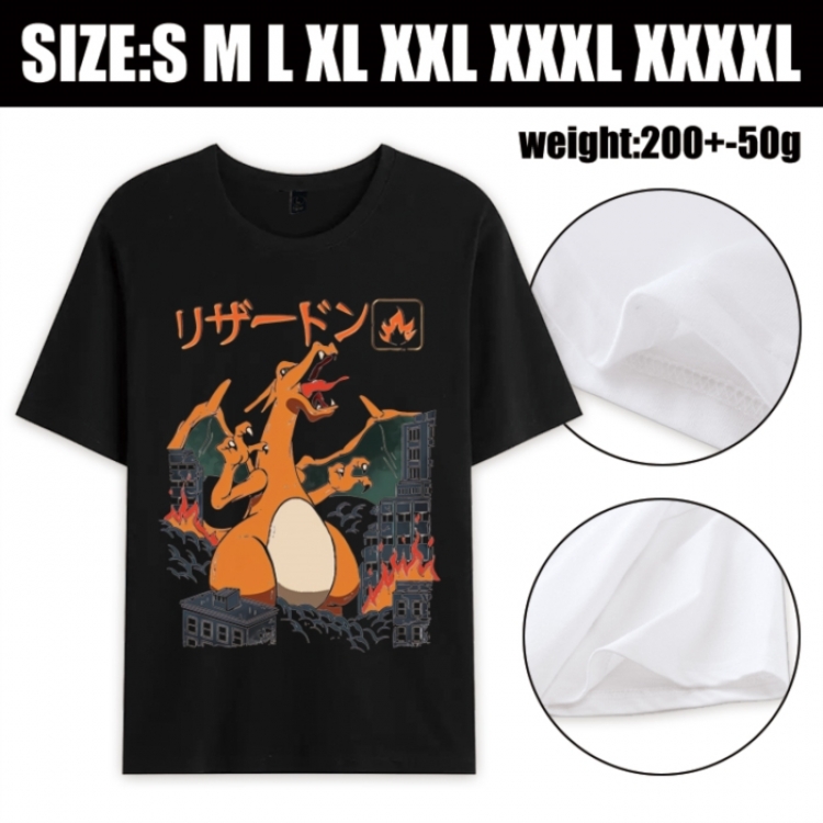Pokemon Anime printed pure cotton short sleeved T-shirt from S to 4XL