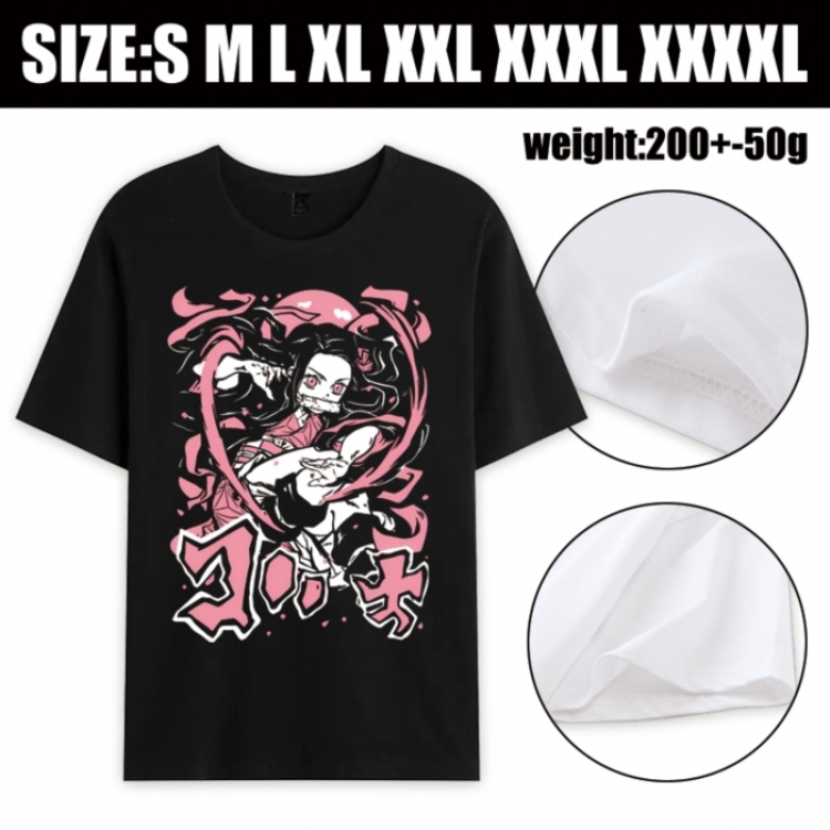 Demon Slayer Kimets Anime printed pure cotton short sleeved T-shirt from S to 4XL