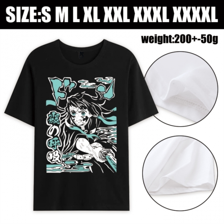 Demon Slayer Kimets Anime printed pure cotton short sleeved T-shirt from S to 4XL