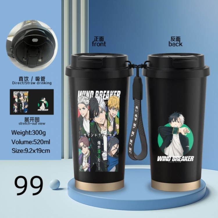 WIND BREAKER Anime peripheral stainless steel coffee cup 520ML