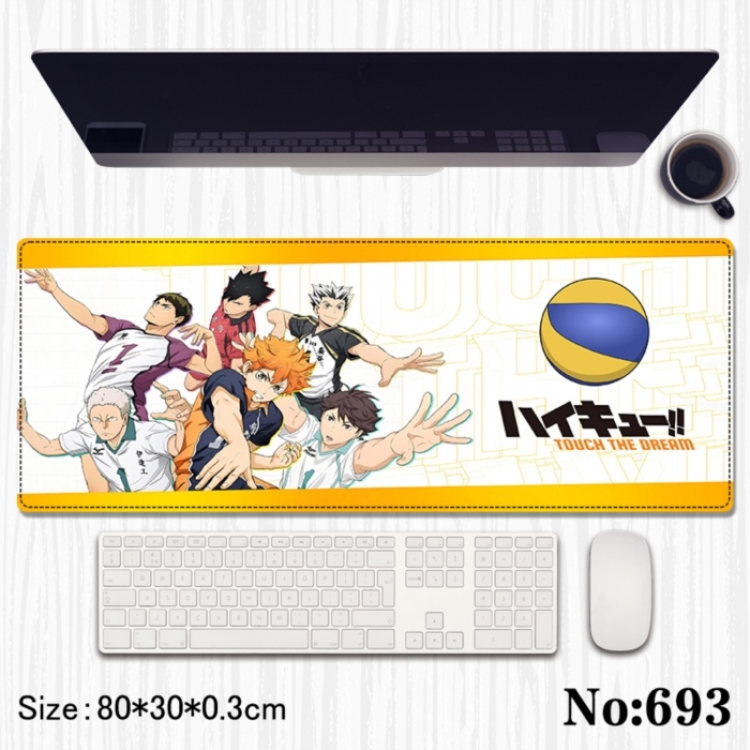 Haikyuu!! Anime peripheral computer mouse pad office desk pad multifunctional pad 80X30X0.3cm