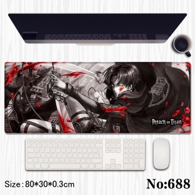 Shingeki no Kyojin Anime peripheral computer mouse pad office desk pad multifunctional pad 80X30X0.3cm