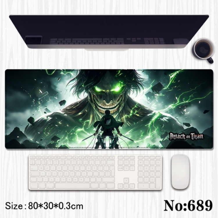 Shingeki no Kyojin Anime peripheral computer mouse pad office desk pad multifunctional pad 80X30X0.3cm