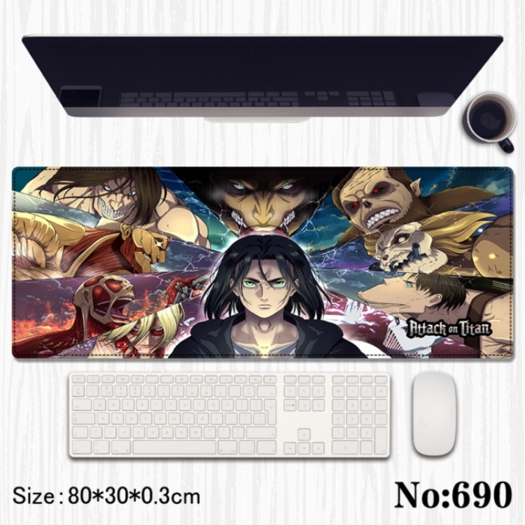 Shingeki no Kyojin Anime peripheral computer mouse pad office desk pad multifunctional pad 80X30X0.3cm
