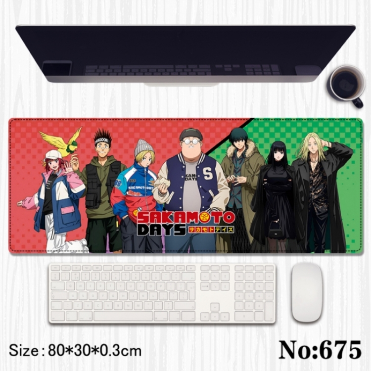 SAKAMOTO DAYS  Anime peripheral computer mouse pad office desk pad multifunctional pad 80X30X0.3cm