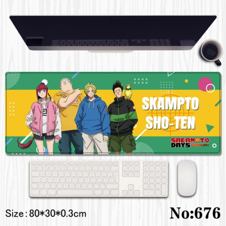 SAKAMOTO DAYS  Anime peripheral computer mouse pad office desk pad multifunctional pad 80X30X0.3cm
