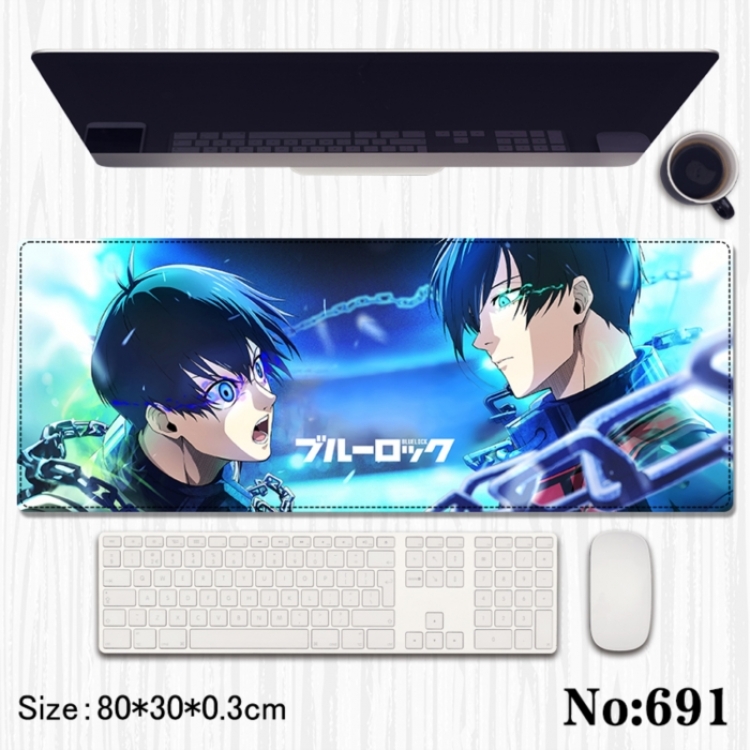 BLUE LOCK Anime peripheral computer mouse pad office desk pad multifunctional pad 80X30X0.3cm