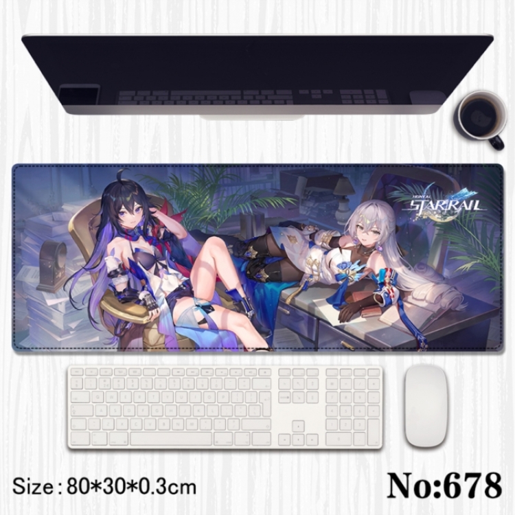 Honkai: Star Rail Anime peripheral computer mouse pad office desk pad multifunctional pad 80X30X0.3cm