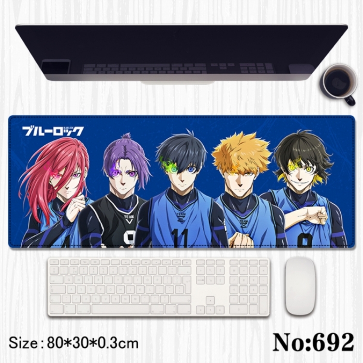 BLUE LOCK Anime peripheral computer mouse pad office desk pad multifunctional pad 80X30X0.3cm