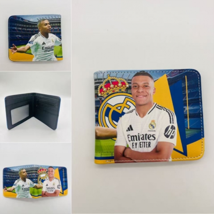 Mbappé Full color Two fold short card case wallet 11X9.5CM