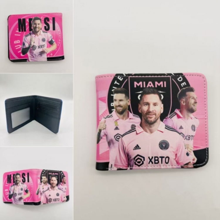 Messi Full color Two fold short card case wallet 11X9.5CM