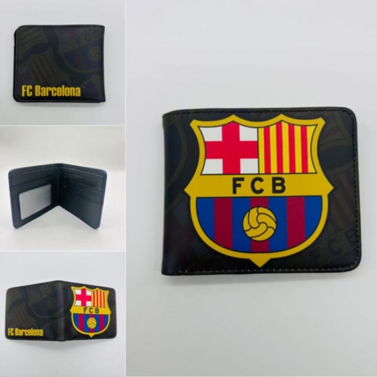 Barcelona  Full color Two fold short card case wallet 11X9.5CM