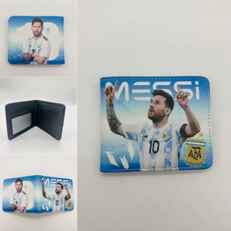 Messi Full color Two fold short card case wallet 11X9.5CM