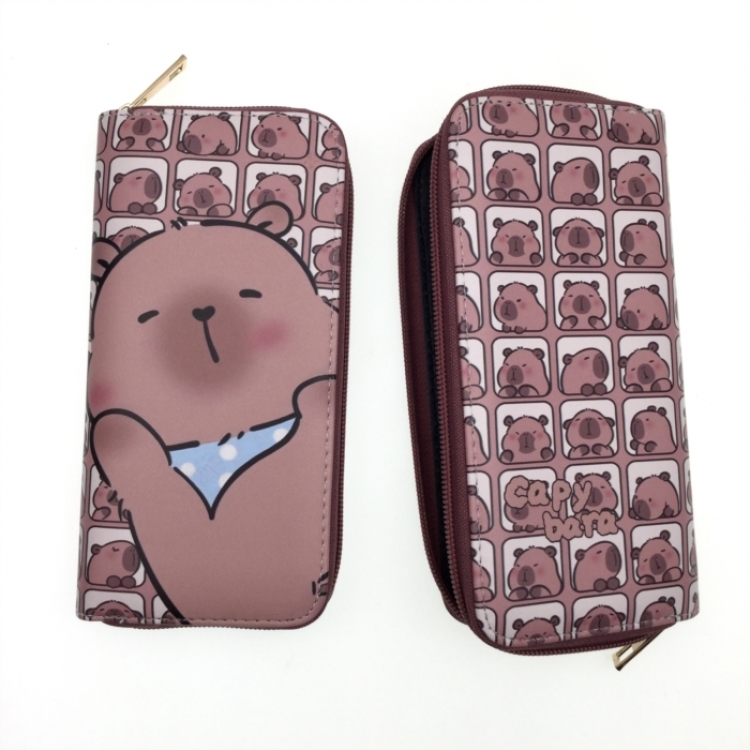 Kapibala  Full Color Printing Long section Zipper Wallet Purse