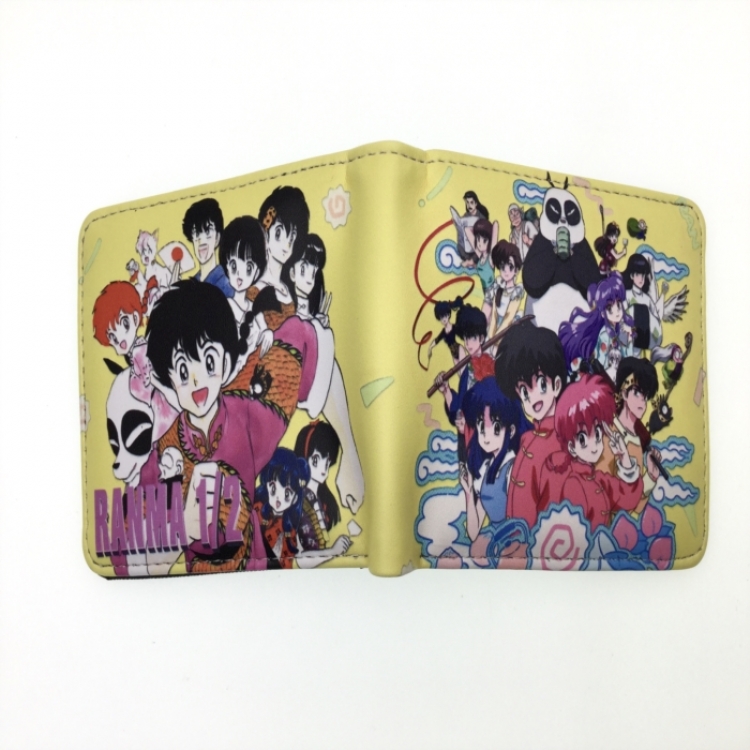 Ranma 1/2  Anime two fold  Short wallet 11X9.5CM 60G