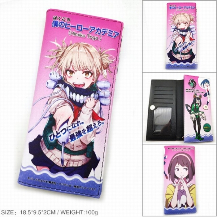 My Hero Academia Anime Long Tri-Fold Wallet Wallet with Colorful Snaps PK-011