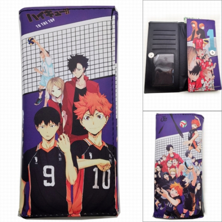 Haikyuu!! Anime Long Tri-Fold Wallet Wallet with Colorful Snaps