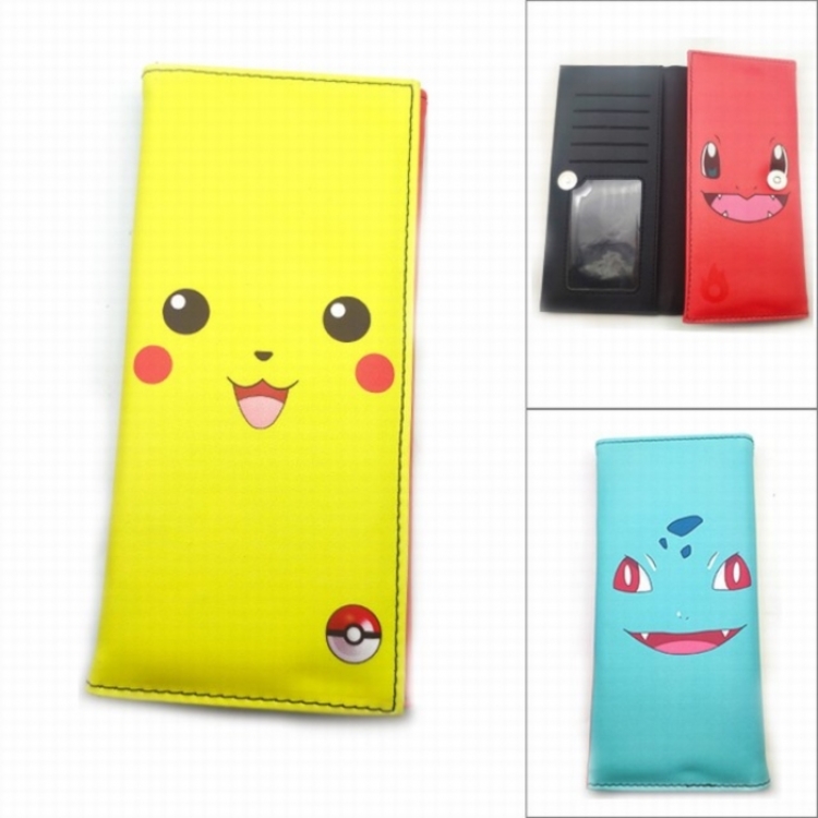 Pokemon Anime Long Tri-Fold Wallet Wallet with Colorful Snaps