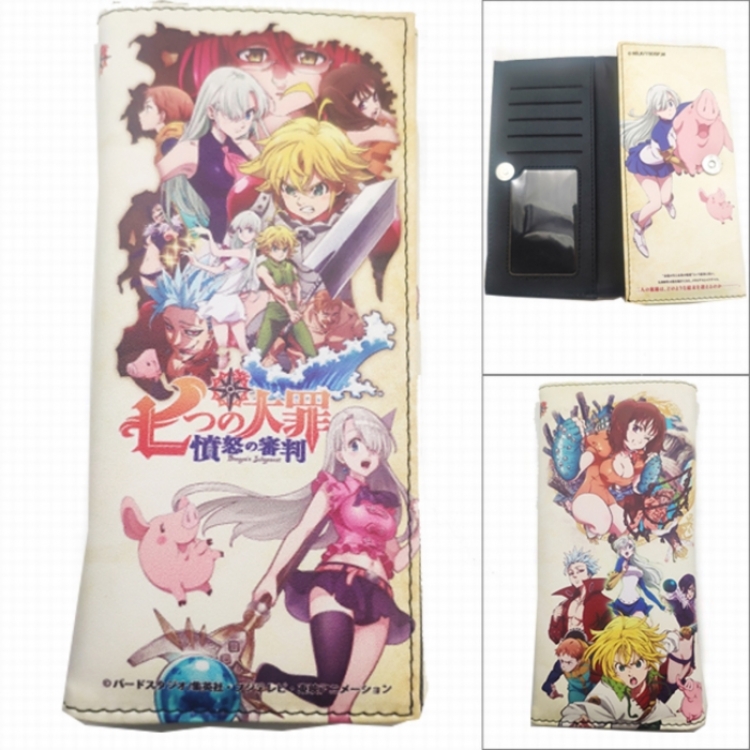 The Seven Deadly Sins Anime Long Tri-Fold Wallet Wallet with Colorful Snaps