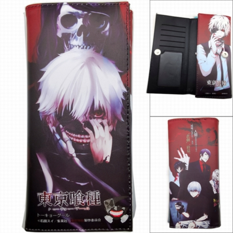 Tokyo Ghoul Anime Long Tri-Fold Wallet Wallet with Colorful Snaps