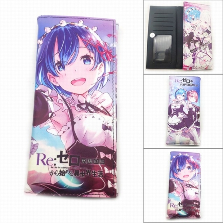 Re:Zero kara Hajimeru Isekai Seikatsu Anime Long Tri-Fold Wallet Wallet with Colorful Snaps