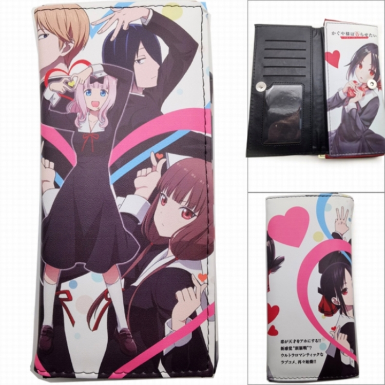 Kaguya-sama: Love Is War Anime Long Tri-Fold Wallet Wallet with Colorful Snaps PK-050