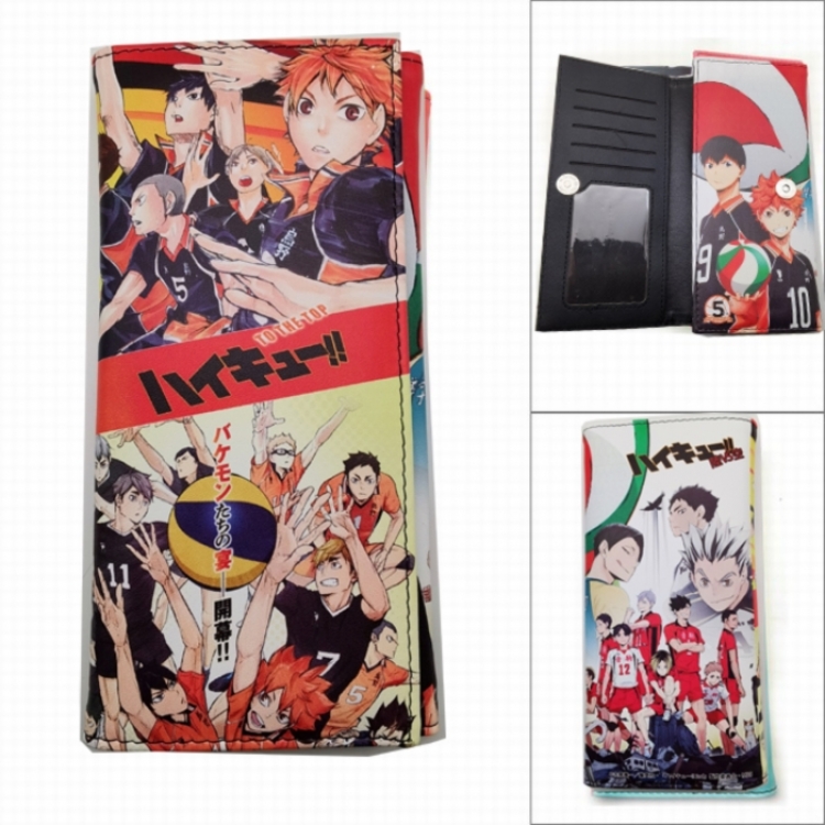 Haikyuu! Anime Long Tri-Fold Wallet Wallet with Colorful Snaps