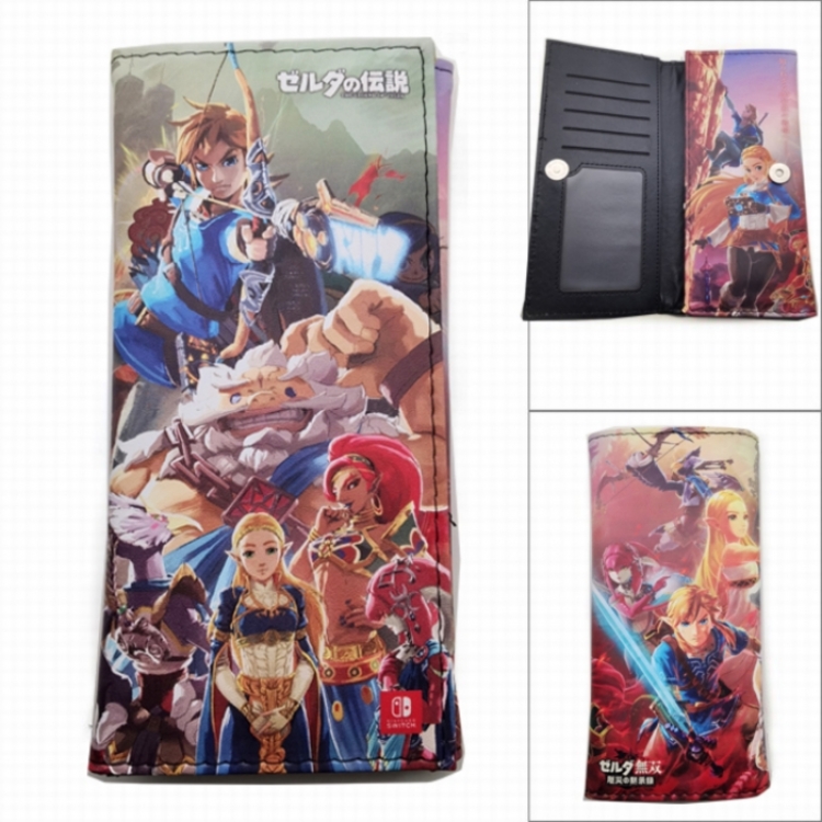 The Legend of Zelda Anime Long Tri-Fold Wallet Wallet with Colorful Snaps PK-064