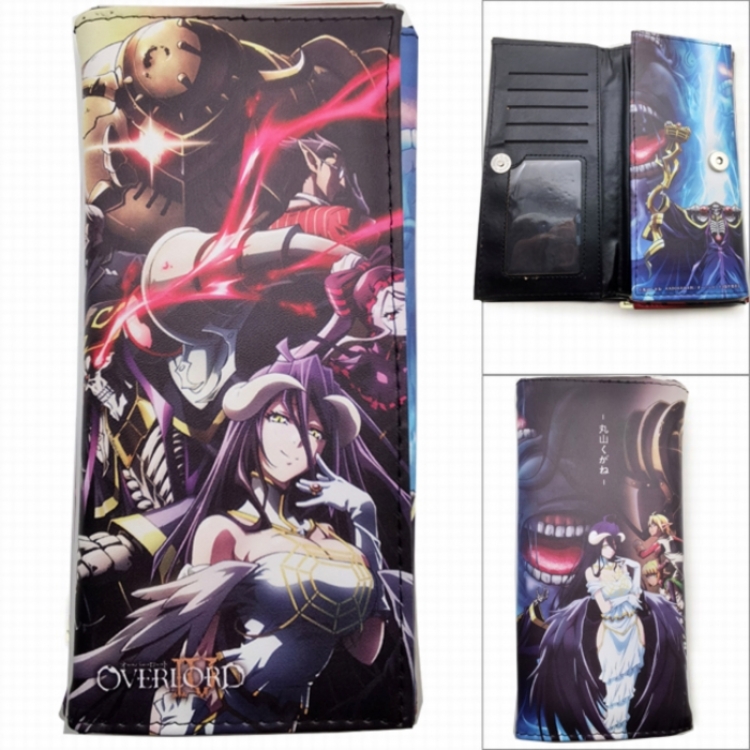 Overlord Anime Long Tri-Fold Wallet Wallet with Colorful Snaps PK-075