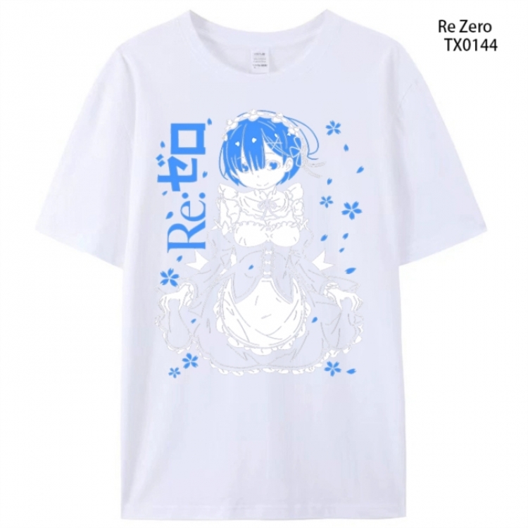 Re:Zero kara Hajimeru Isekai Seikatsu Anime peripheral printed pure cotton T-shirt from S to 4XL