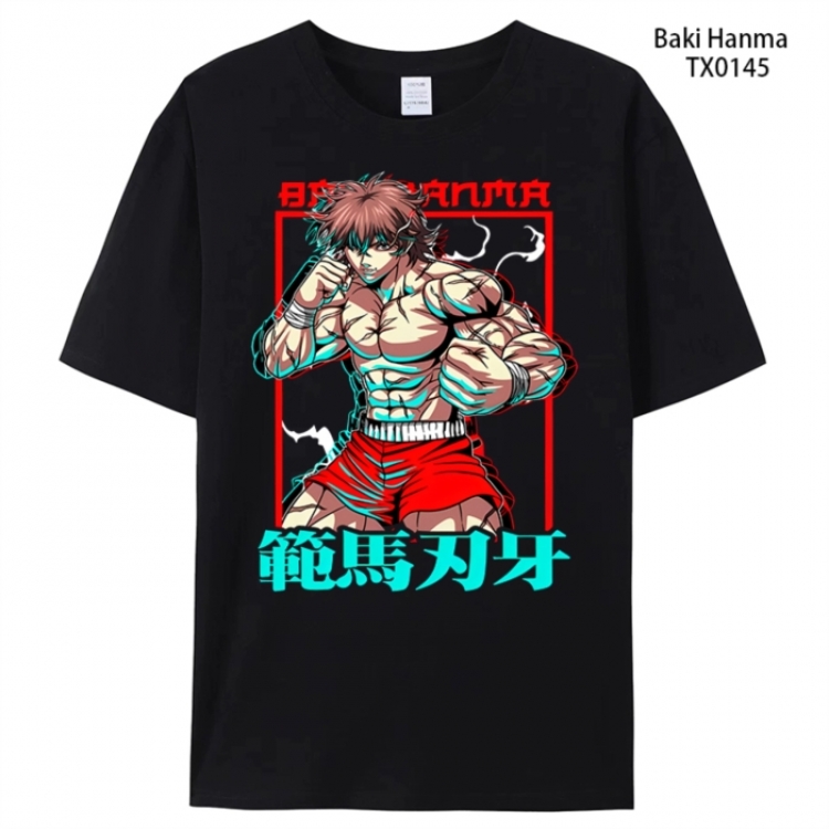 Baki Anime peripheral printed pure cotton T-shirt from S to 4XL
