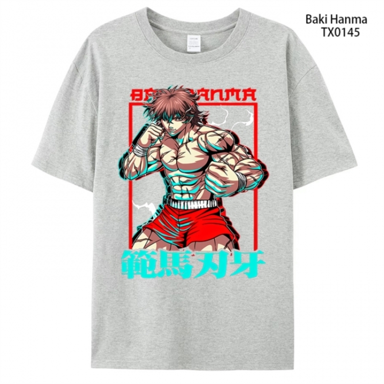 Baki Anime peripheral printed pure cotton T-shirt from S to 4XL