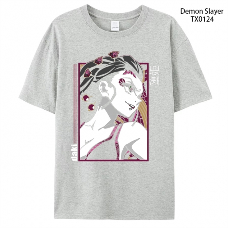 Demon Slayer Kimets Anime peripheral printed pure cotton T-shirt from S to 4XL