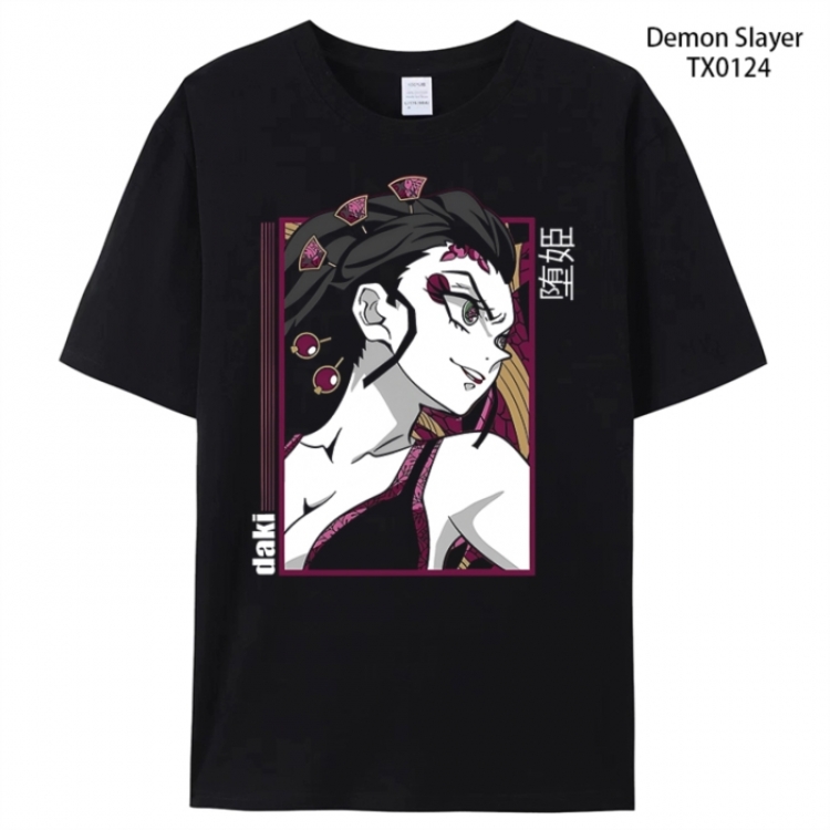 Demon Slayer Kimets Anime peripheral printed pure cotton T-shirt from S to 4XL