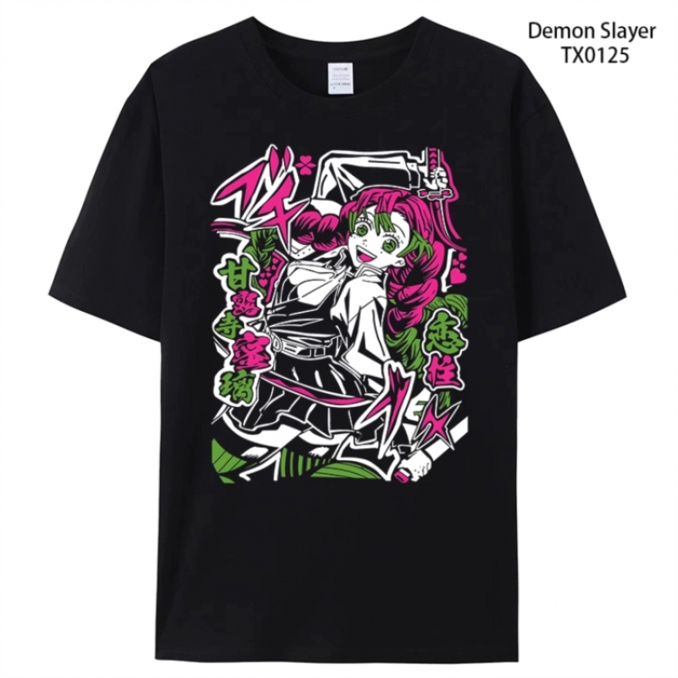 Demon Slayer Kimets Anime peripheral printed pure cotton T-shirt from S to 4XL