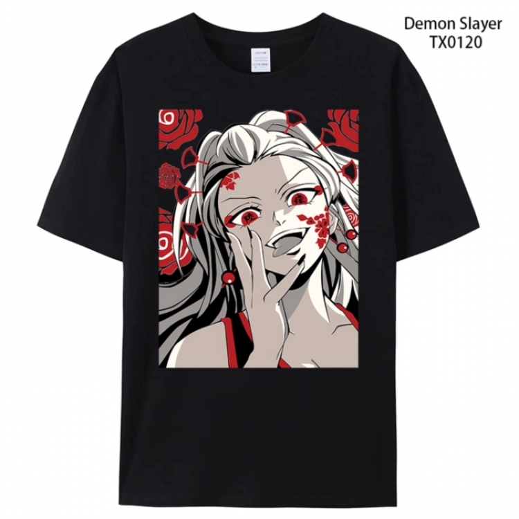 Demon Slayer Kimets Anime peripheral printed pure cotton T-shirt from S to 4XL