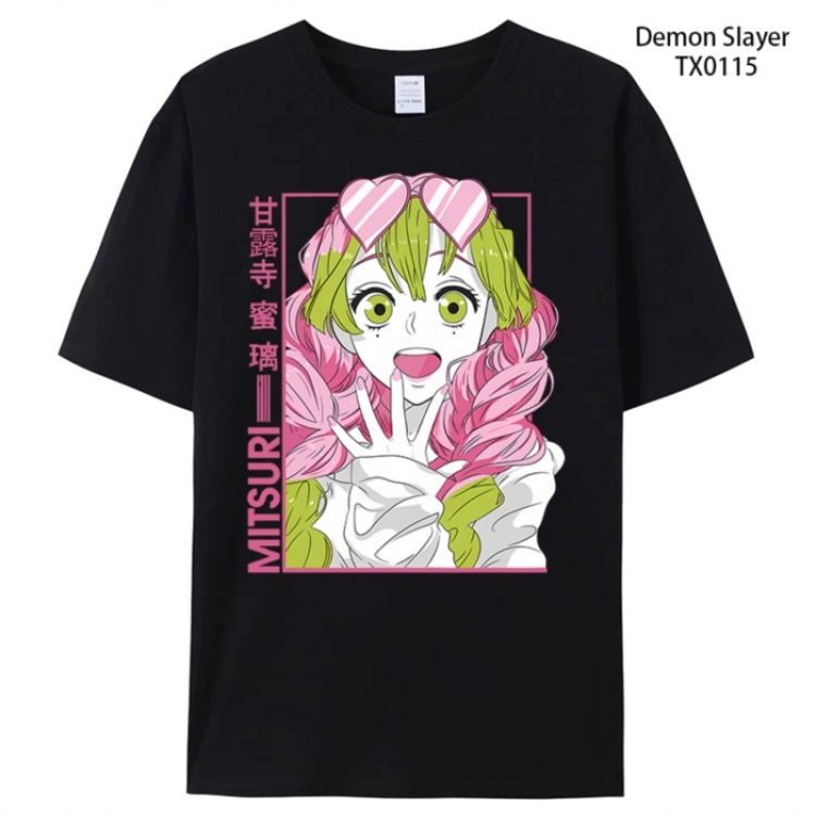Demon Slayer Kimets Anime peripheral printed pure cotton T-shirt from S to 4XL