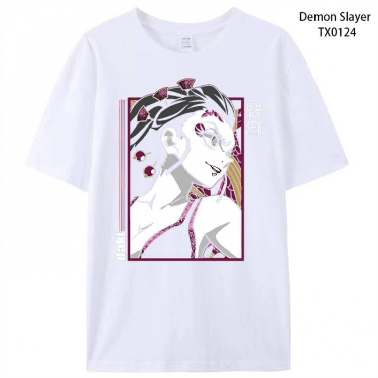 Demon Slayer Kimets Anime peripheral printed pure cotton T-shirt from S to 4XL