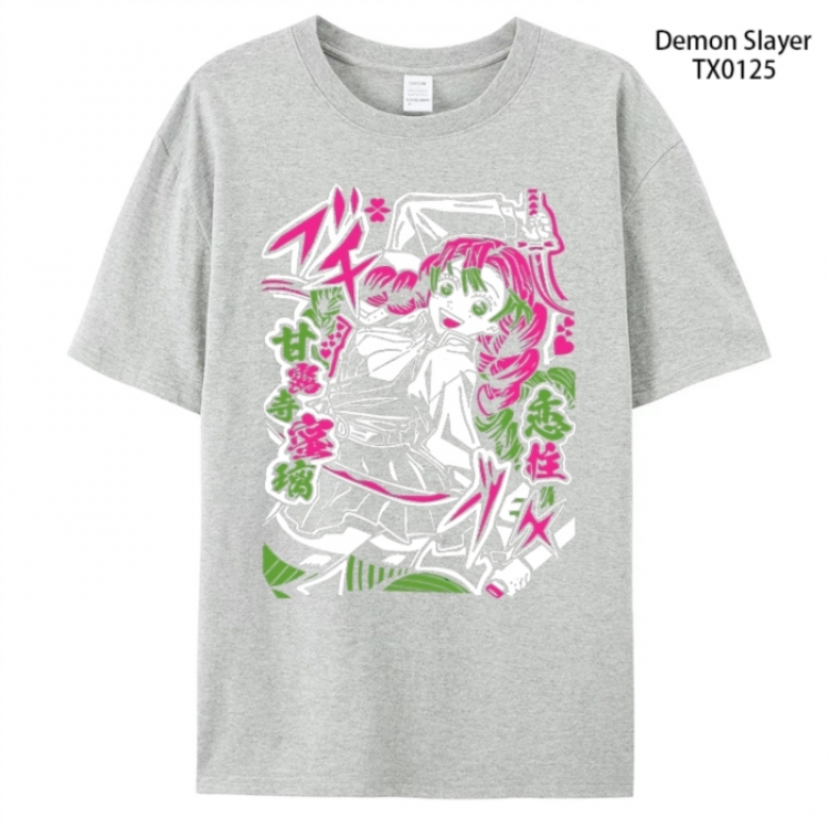 Demon Slayer Kimets Anime peripheral printed pure cotton T-shirt from S to 4XL