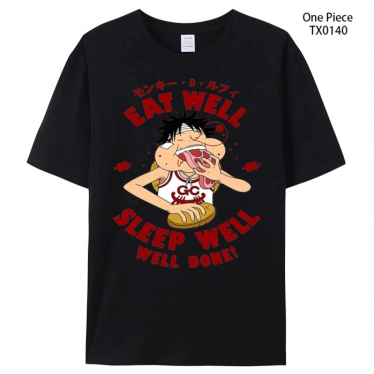 One Piece Anime peripheral printed pure cotton T-shirt from S to 4XL