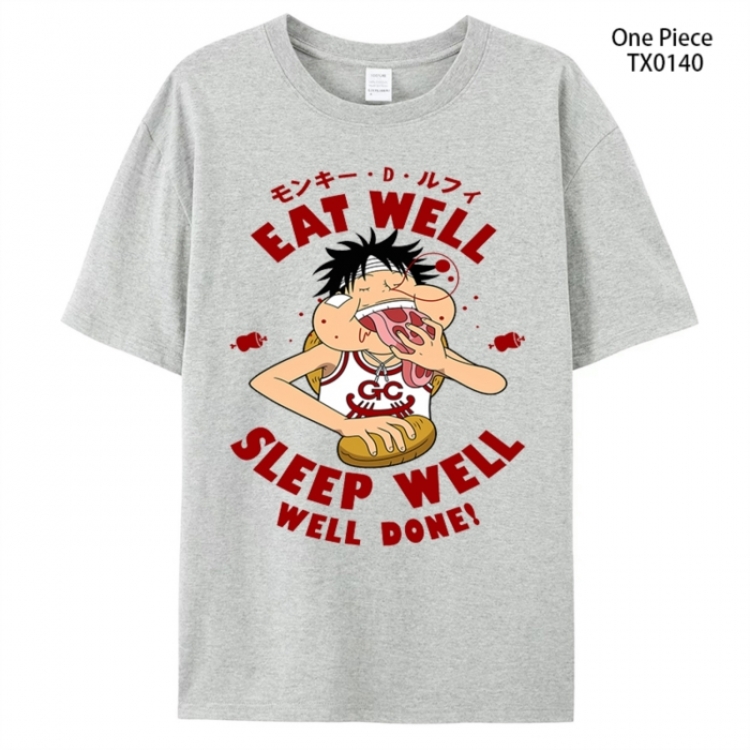 One Piece Anime peripheral printed pure cotton T-shirt from S to 4XL